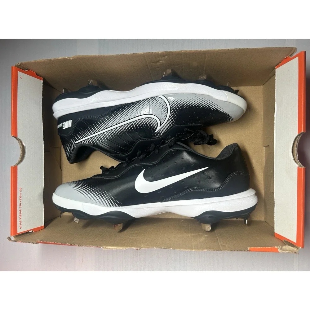 Nike‎ Alpha Huarache Varsity 4 Low Black Grey - Sz 11.5 - DJ6516 010-New/No Lid